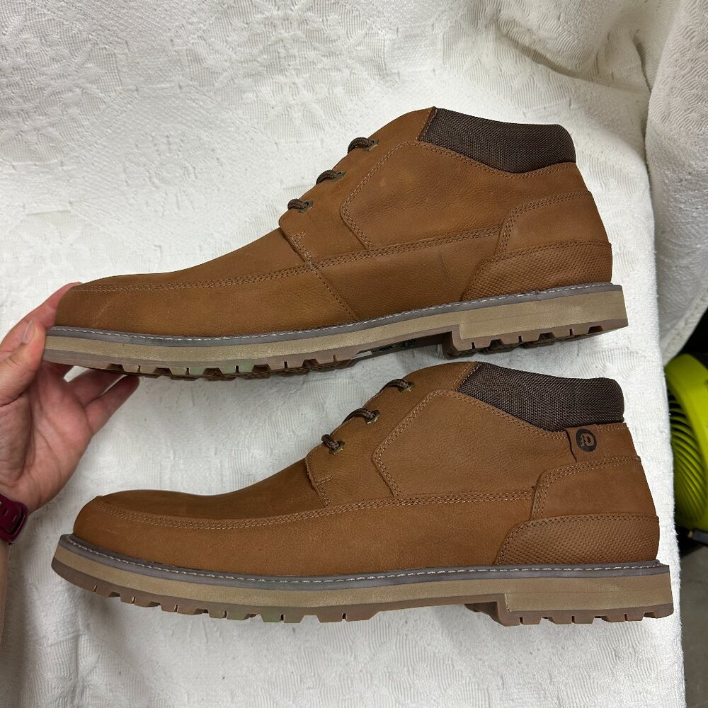 Dunham Byrne Mudguard Waterproof Chukka Boots Tan Leather Size 16D CJ0854 NIB